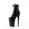 Pleaser - INFINITY1020FH Bottes de plateforme, Pole dance chaussures - Noir/Rouge Product image